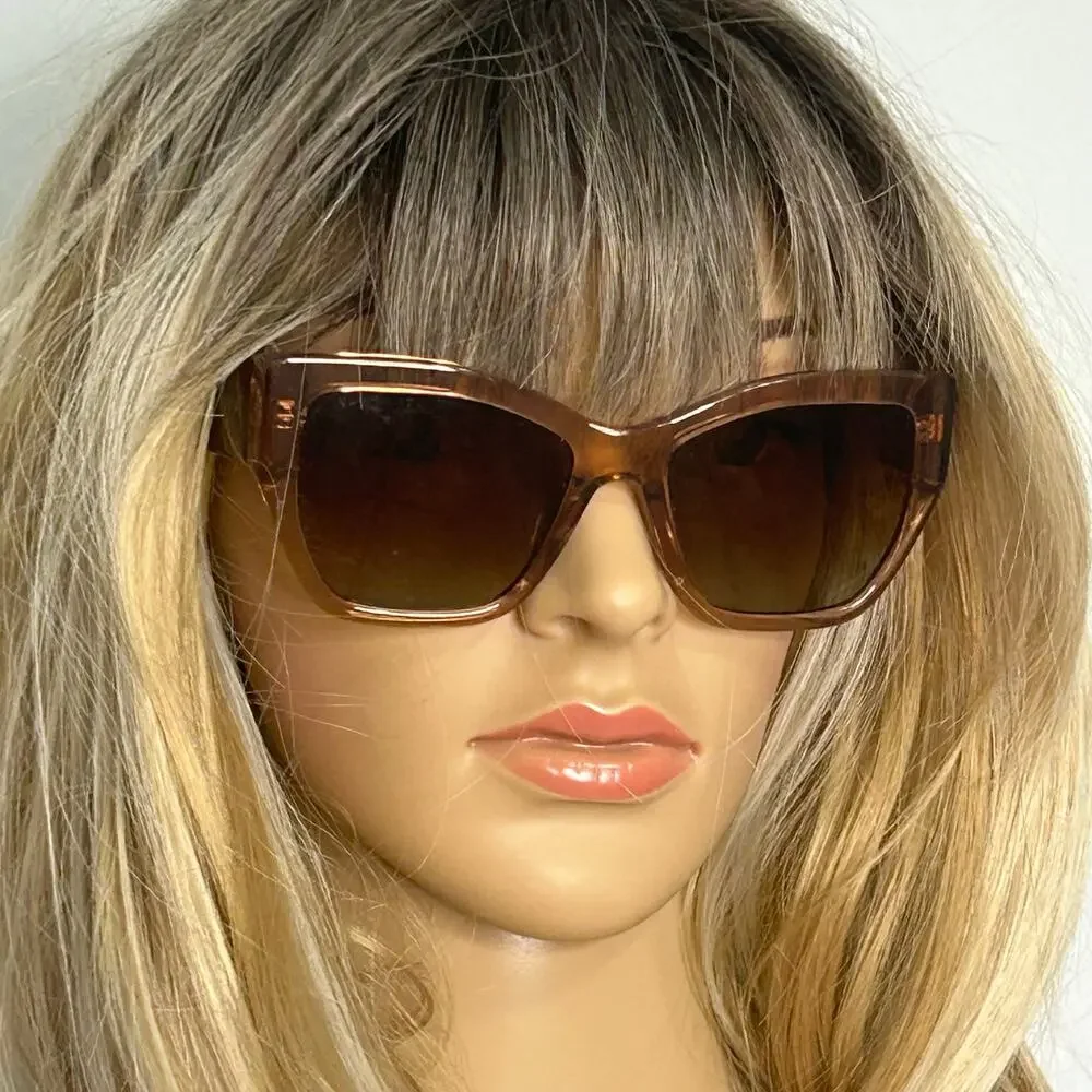 DIFF Eyewear Vivienne Sunglasses CFBGP Brown Gradient 56-18-140 w/ Case